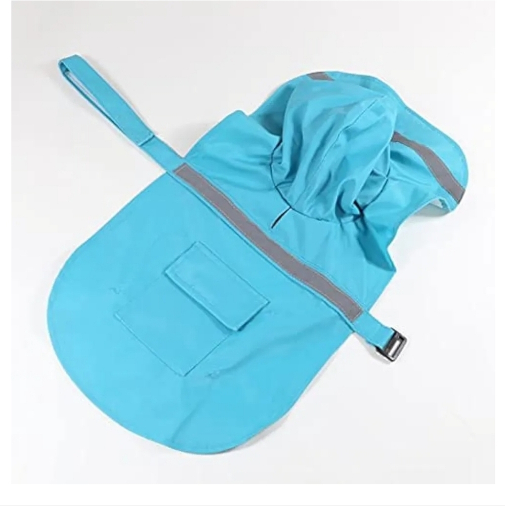 Dog reflected raincoat poncho sz medium waterproof